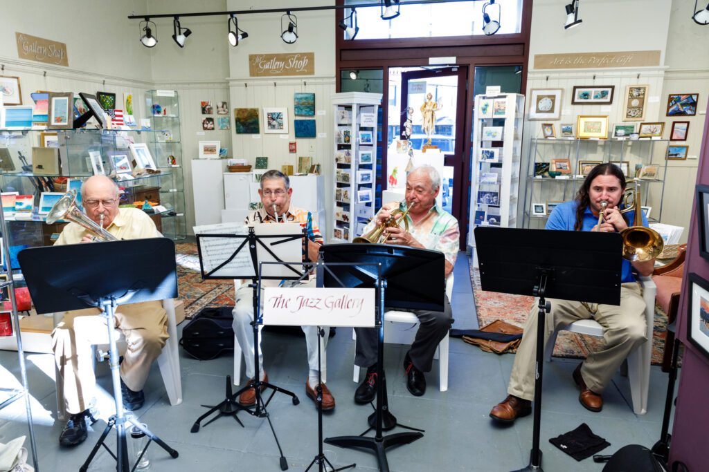 The Jazz Gallery Group performing at the September 2022 Opening Reception Peace Show event.