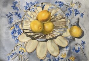 ©Laurie Mackenzie.Lemons In A Glass Bowl