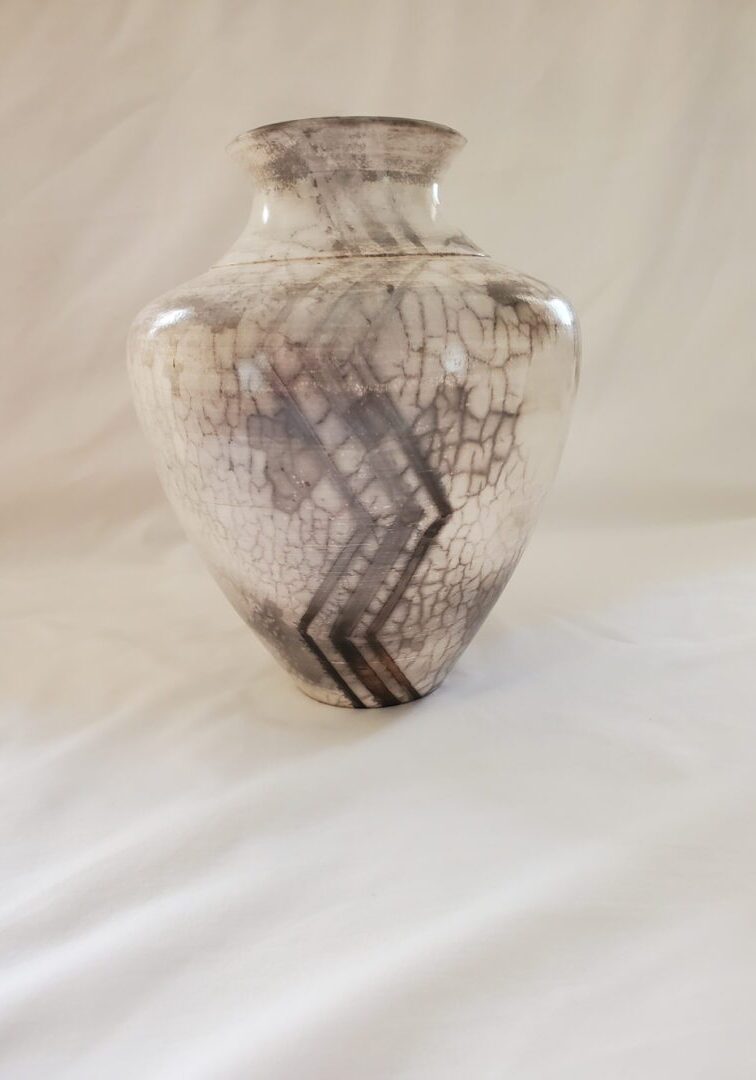©Sarah Machowski-Paper Tape And Sawdust Fired Vase